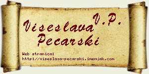 Višeslava Pecarski vizit kartica